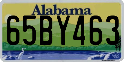 AL license plate 65BY463