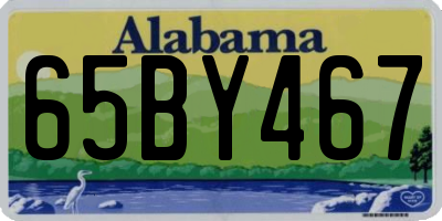 AL license plate 65BY467