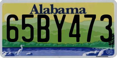 AL license plate 65BY473