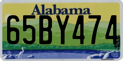 AL license plate 65BY474