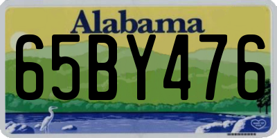 AL license plate 65BY476