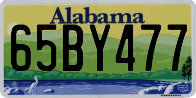 AL license plate 65BY477
