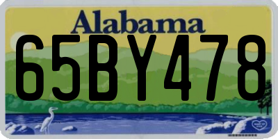 AL license plate 65BY478