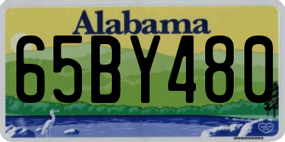 AL license plate 65BY480