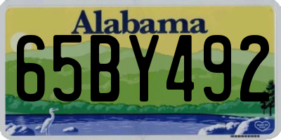 AL license plate 65BY492