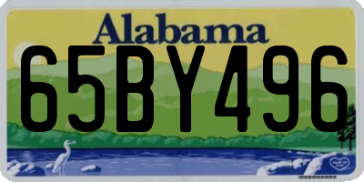 AL license plate 65BY496