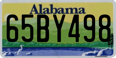 AL license plate 65BY498