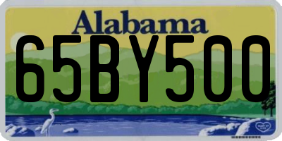 AL license plate 65BY500