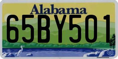 AL license plate 65BY501