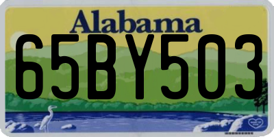 AL license plate 65BY503
