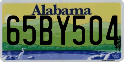 AL license plate 65BY504