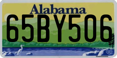 AL license plate 65BY506