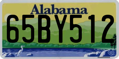 AL license plate 65BY512