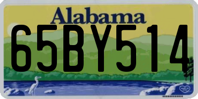 AL license plate 65BY514