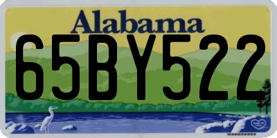 AL license plate 65BY522