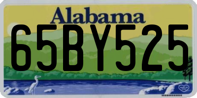 AL license plate 65BY525