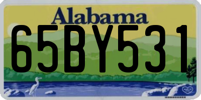 AL license plate 65BY531
