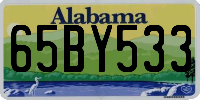 AL license plate 65BY533