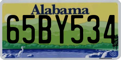 AL license plate 65BY534
