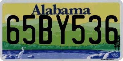 AL license plate 65BY536