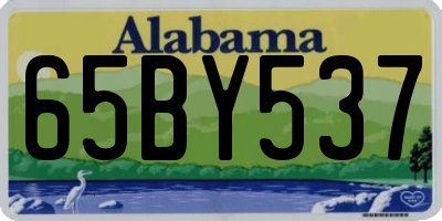 AL license plate 65BY537