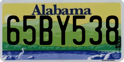 AL license plate 65BY538