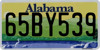 AL license plate 65BY539