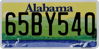 AL license plate 65BY540