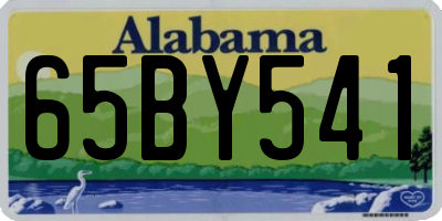 AL license plate 65BY541