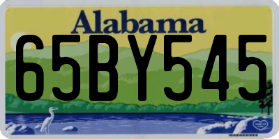 AL license plate 65BY545