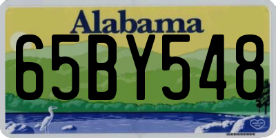 AL license plate 65BY548