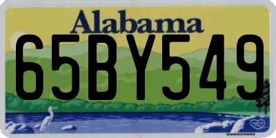 AL license plate 65BY549