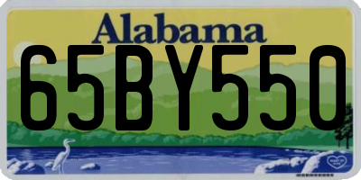 AL license plate 65BY550