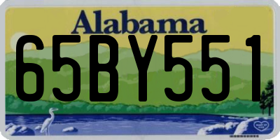 AL license plate 65BY551