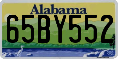 AL license plate 65BY552