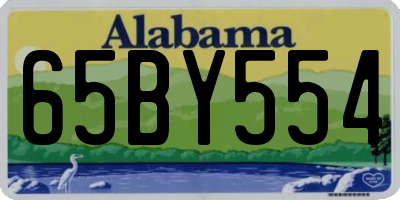 AL license plate 65BY554