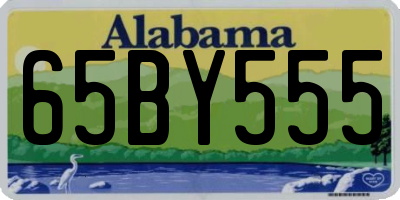AL license plate 65BY555