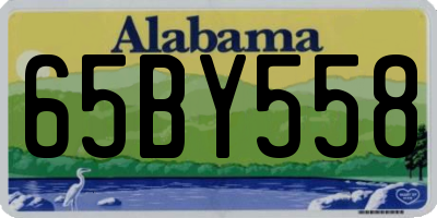 AL license plate 65BY558
