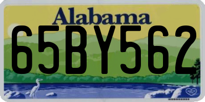 AL license plate 65BY562