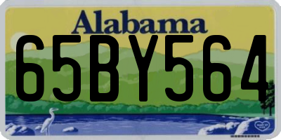 AL license plate 65BY564