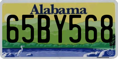 AL license plate 65BY568