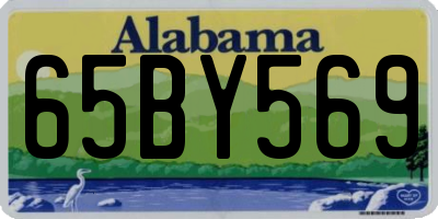 AL license plate 65BY569