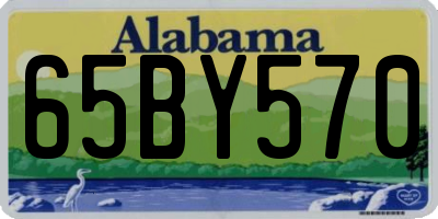 AL license plate 65BY570