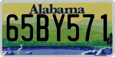 AL license plate 65BY571