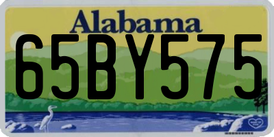 AL license plate 65BY575