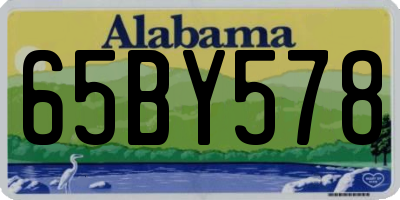 AL license plate 65BY578