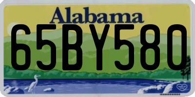 AL license plate 65BY580