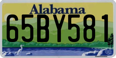 AL license plate 65BY581