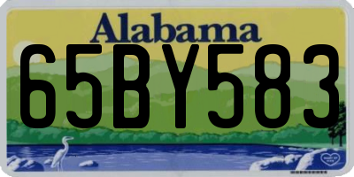 AL license plate 65BY583