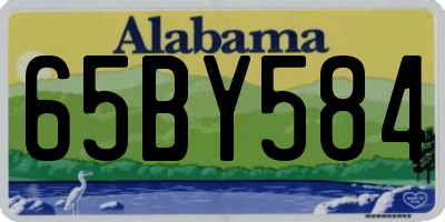 AL license plate 65BY584